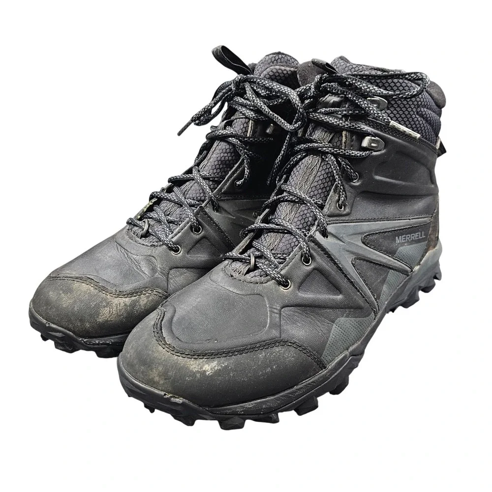 Merrell Thermo Rogue Mid Waterproof Winter Hiking Boot J35799 Mens Size 11 Black